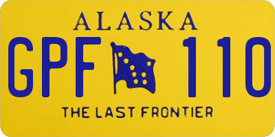 AK license plate GPF110