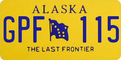 AK license plate GPF115