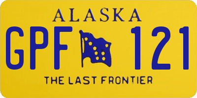 AK license plate GPF121