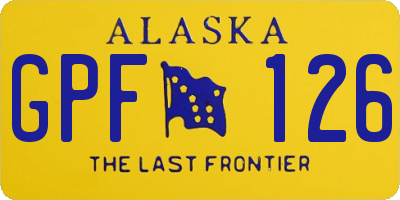 AK license plate GPF126
