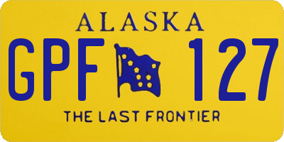 AK license plate GPF127