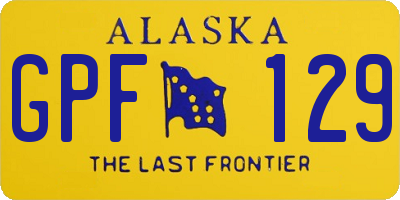 AK license plate GPF129