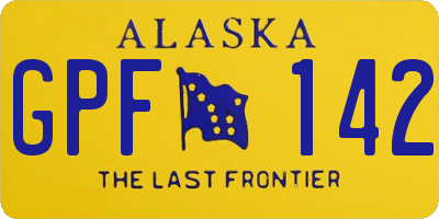 AK license plate GPF142
