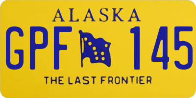 AK license plate GPF145