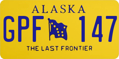 AK license plate GPF147