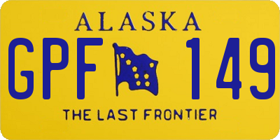 AK license plate GPF149