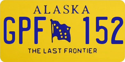 AK license plate GPF152