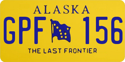 AK license plate GPF156