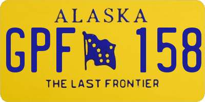 AK license plate GPF158
