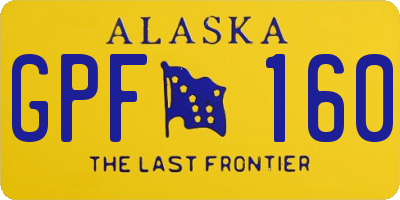 AK license plate GPF160