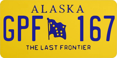 AK license plate GPF167