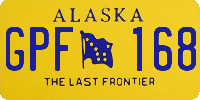 AK license plate GPF168
