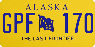 AK license plate GPF170