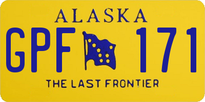 AK license plate GPF171