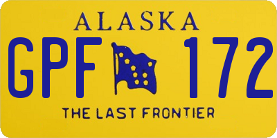 AK license plate GPF172