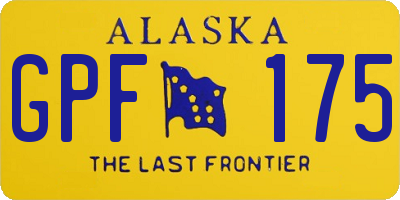 AK license plate GPF175