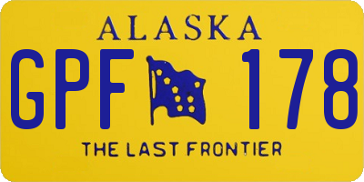 AK license plate GPF178