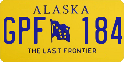 AK license plate GPF184