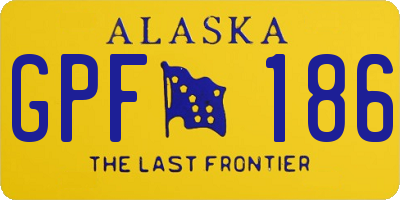 AK license plate GPF186