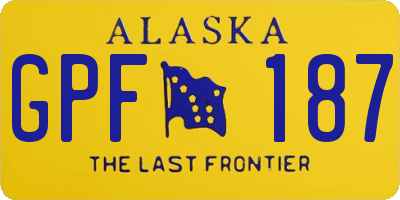 AK license plate GPF187