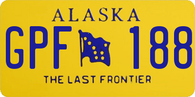 AK license plate GPF188
