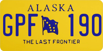 AK license plate GPF190