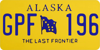 AK license plate GPF196