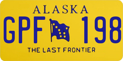AK license plate GPF198