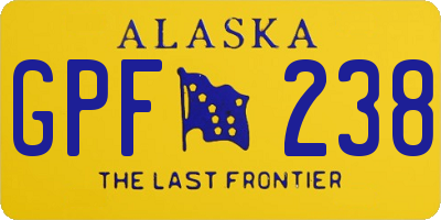 AK license plate GPF238