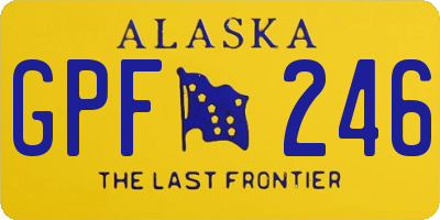 AK license plate GPF246