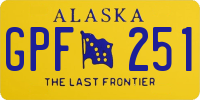 AK license plate GPF251