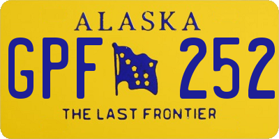 AK license plate GPF252