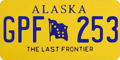 AK license plate GPF253