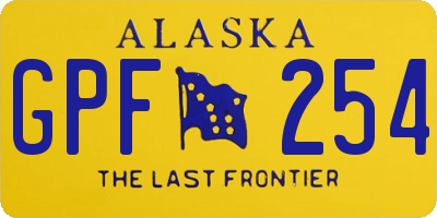 AK license plate GPF254