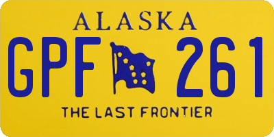 AK license plate GPF261