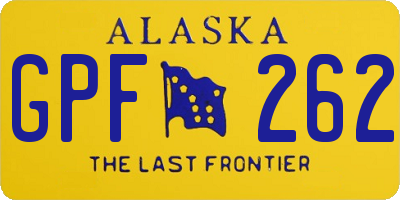 AK license plate GPF262