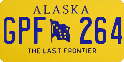AK license plate GPF264