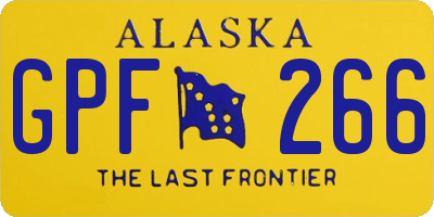 AK license plate GPF266