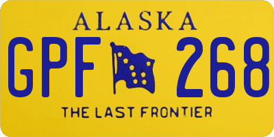 AK license plate GPF268