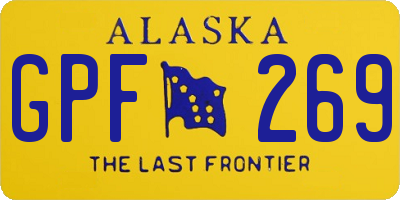 AK license plate GPF269