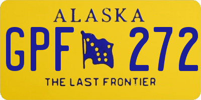 AK license plate GPF272