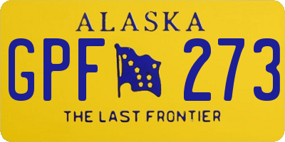 AK license plate GPF273