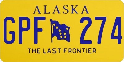 AK license plate GPF274