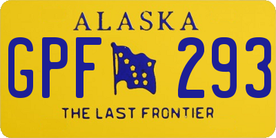 AK license plate GPF293
