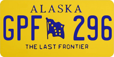 AK license plate GPF296
