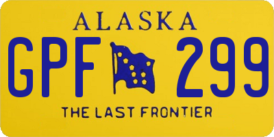 AK license plate GPF299