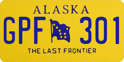 AK license plate GPF301