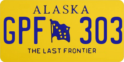 AK license plate GPF303