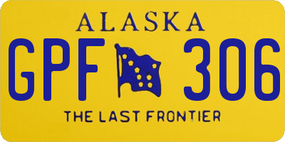 AK license plate GPF306