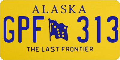 AK license plate GPF313